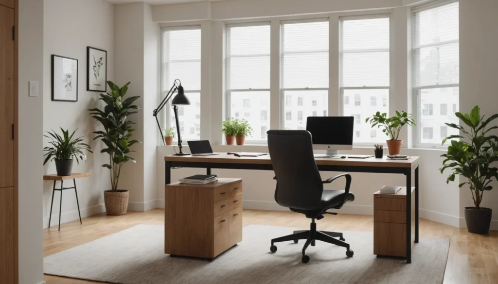 distance entre bureau et mur
