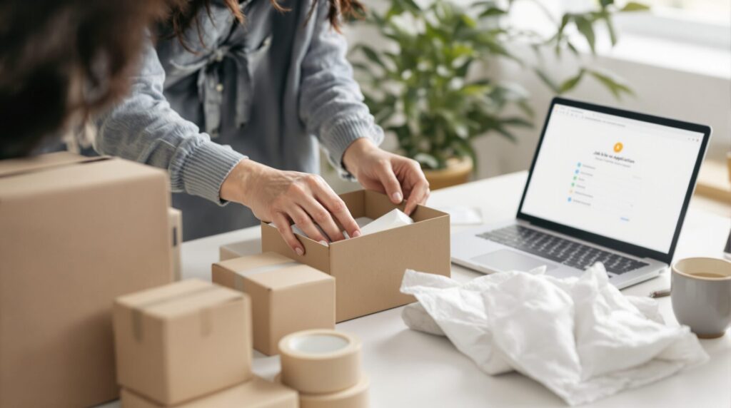travailler à domicile emballage