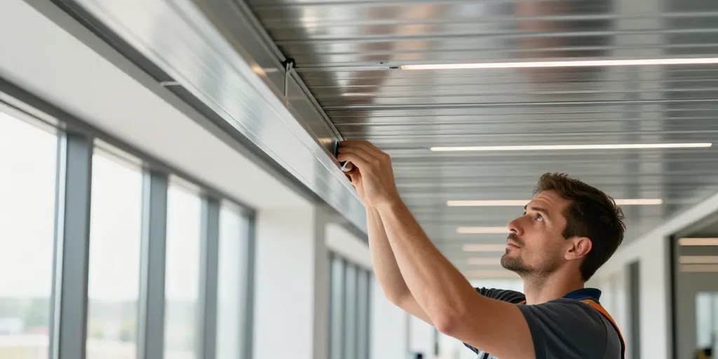 Faux plafond lame métallique prix : les tarifs moyens pour votre projet